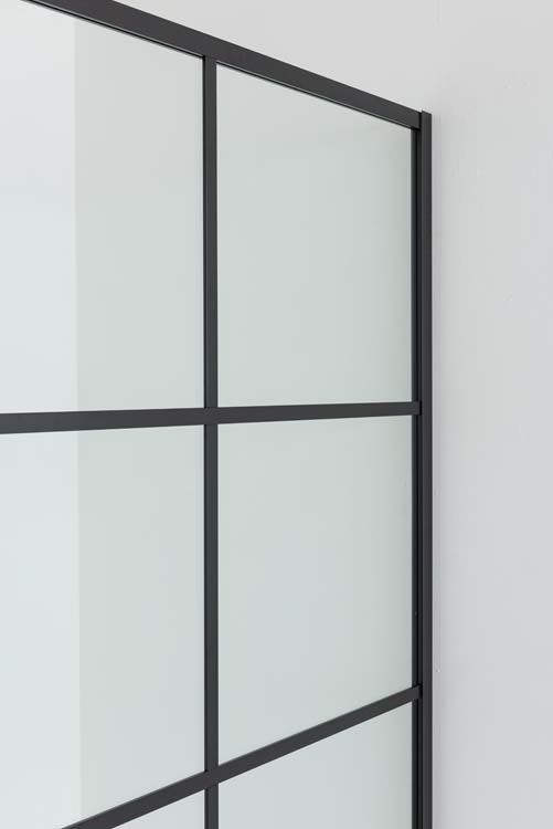 Paroi de douche Uma profile noire 140x200cm avec barre