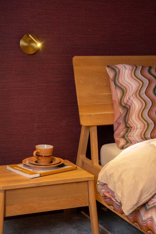 Bedlamp/Wandlamp - mat goud/messing - Ø10,2cm - LED 1x2W - 3000K - magnetisch - oplaadbaar