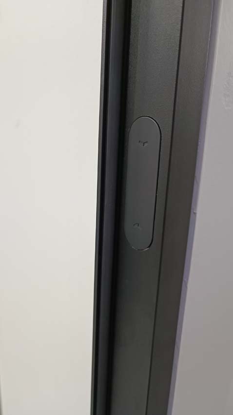 Porte intérieure vitrée simple Luxe Urla Nero verre mat sur mesure noir poussant à gauche