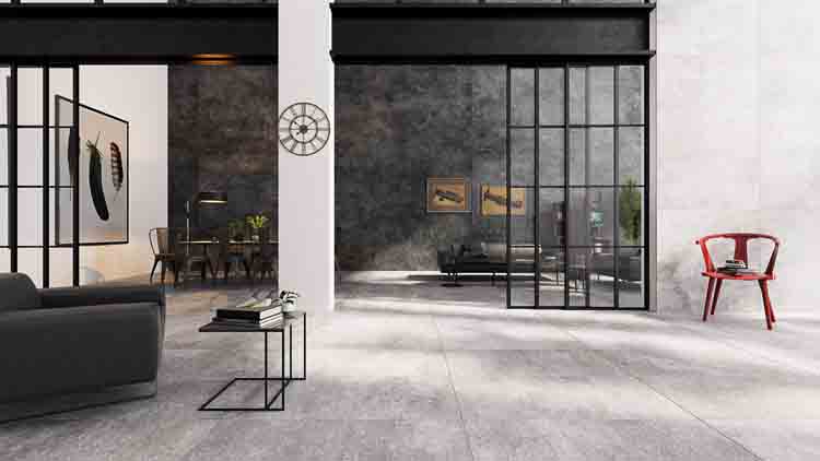 Carrelage de sol et mural Ryan gris 120x120cm