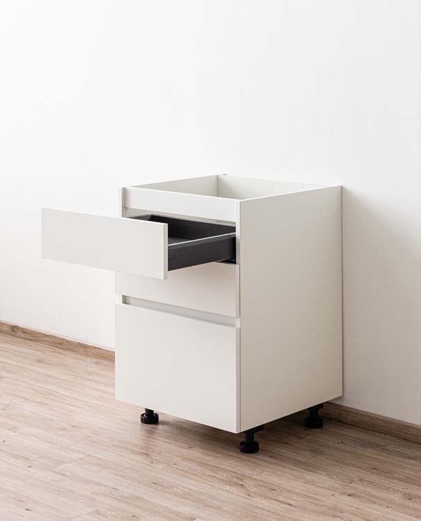 Armoire de cuisine Plenti avec 3 tiroirs blancs 60x78cm