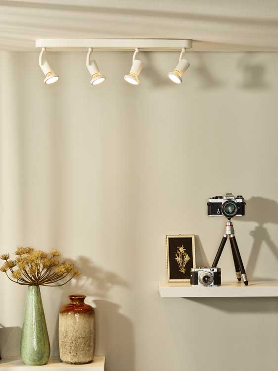 Lucide JASTER-LED - Spot plafond - LED - GU10 - 4x5W 2700K - Blanc