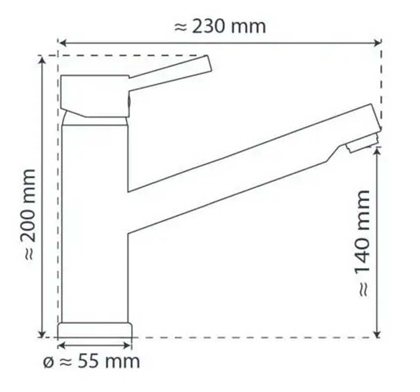 Robinet de cuisine Unai chrome avec bec extractible