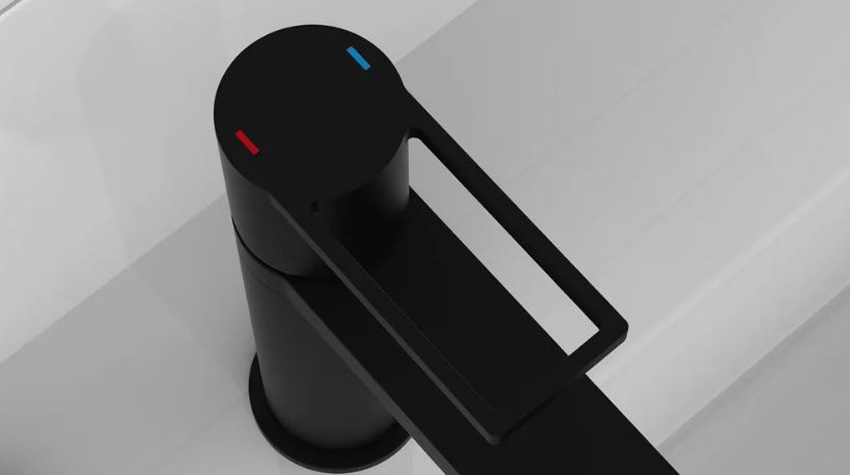 Robinet de lavabo Febe noir mat
