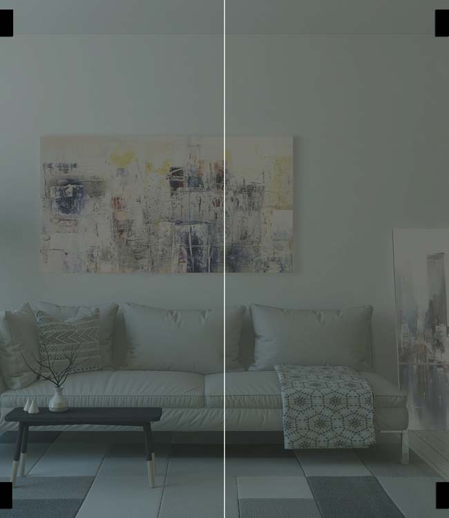 Porte intérieure double vitrée Sky Grey verre fumé sur mesure - charnières noires