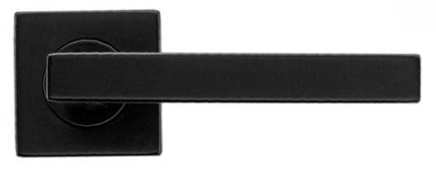 Poignée de porte pro Kubic shape noir ronde 16mm set avec rosaces sans plaque de clé Poignée de porte pro Kubic shape noir ronde 16mm set avec rosaces sans plaque de clé