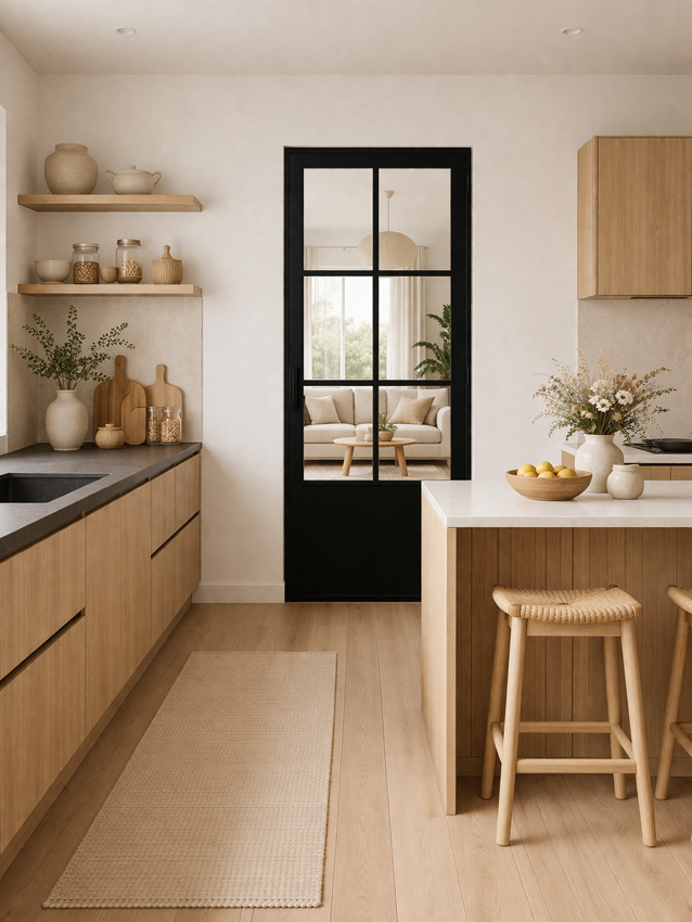 Complete deur 78cm steel look feeling 6R helder glas 201.5cm