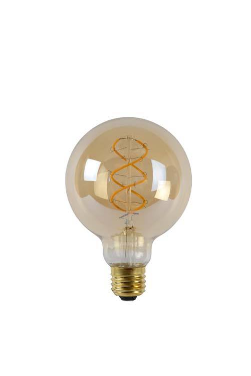 Filament lamp - amber - dimbaar - Ø9,5cm - E27 - 5W