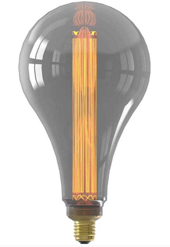 LED lamp - Titanium - Ø16,5x30cm - Dimbaar - E27 - 1x3,5W - 60lm - 2000K
