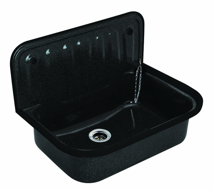 Égouttoir acier noir 49,5x37x34cm