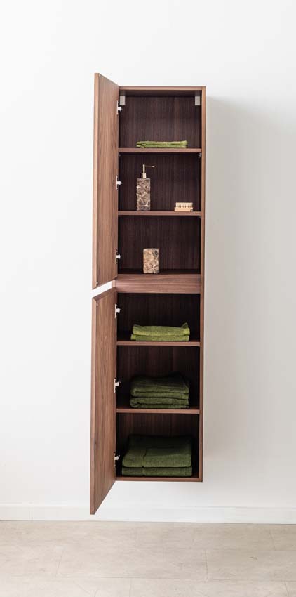 Kolomkast Falco walnoot hangend 170x40x35cm