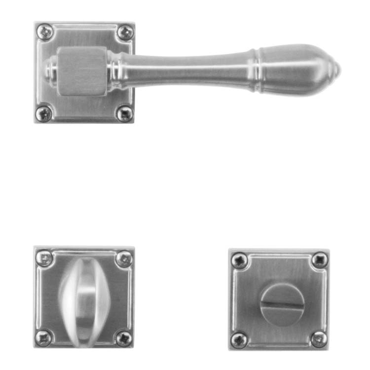 Deurkruk pro prato inox look met WC-slot
