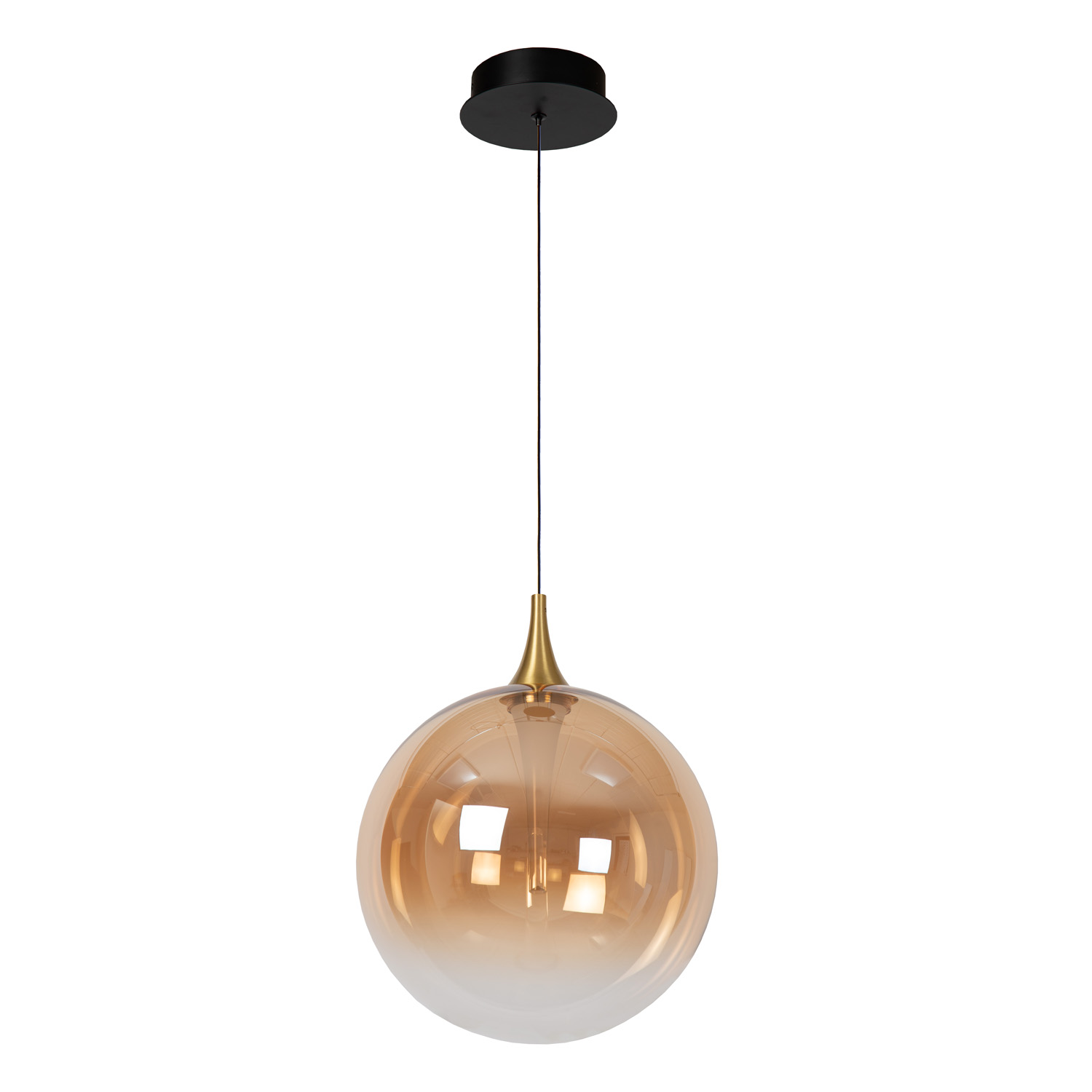 Lucide Premium Gisela - Suspension - Ø30cm - LED Dim. - 1X9,4W 2700K - Ambre