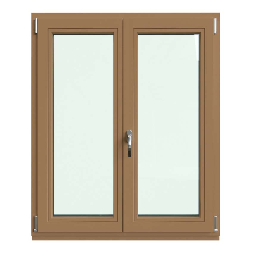 Draaikiepraam 2-vleugel Vardelux Meranti hout 68mm naturel B1600xH1400mm rechts opendraaiend