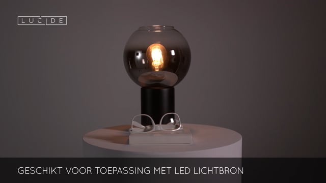 Tafellamp - Ø 20 cm - 1xE27 - Zwart Tafellamp - Ø 20 cm - 1xE27 - Zwart