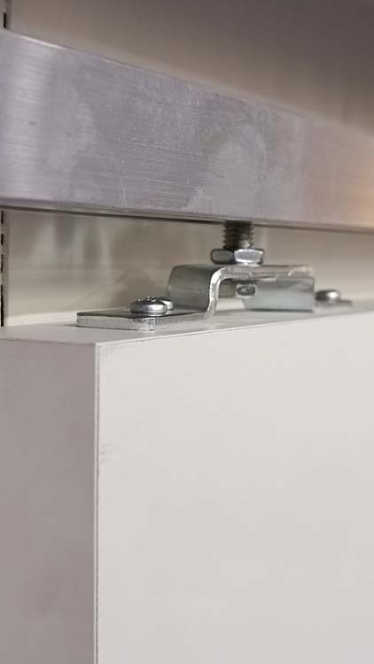 Complete enkele schuifdeur Palladium wit 93x211,5cm + rail inox