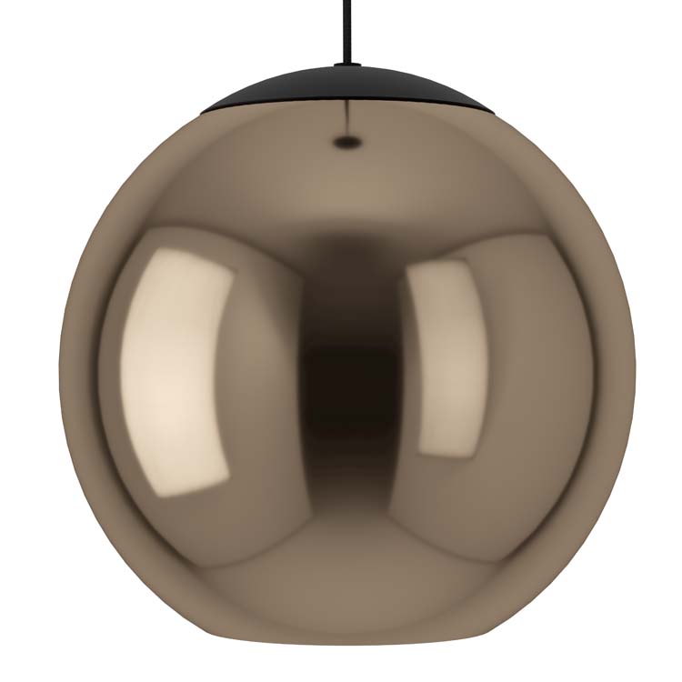 Lampe suspendue boule Ø 30 cm noir-cuivre E27 Lampe suspendue boule Ø 30 cm noir-cuivre E27