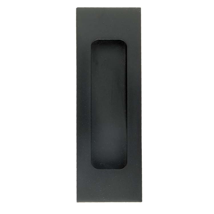 Poignée pro noire pour porte coulissante carré/ovale 40x120 mm