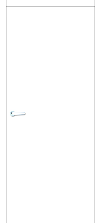 Complete binnendeur Invisible Flat wit 201,5x83cm tubespaan omkeerbaar + deurkast 20cm