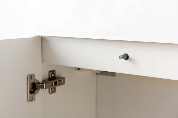 Meuble de toilette Dragan blanc lavabo blanc 60x60x22cm