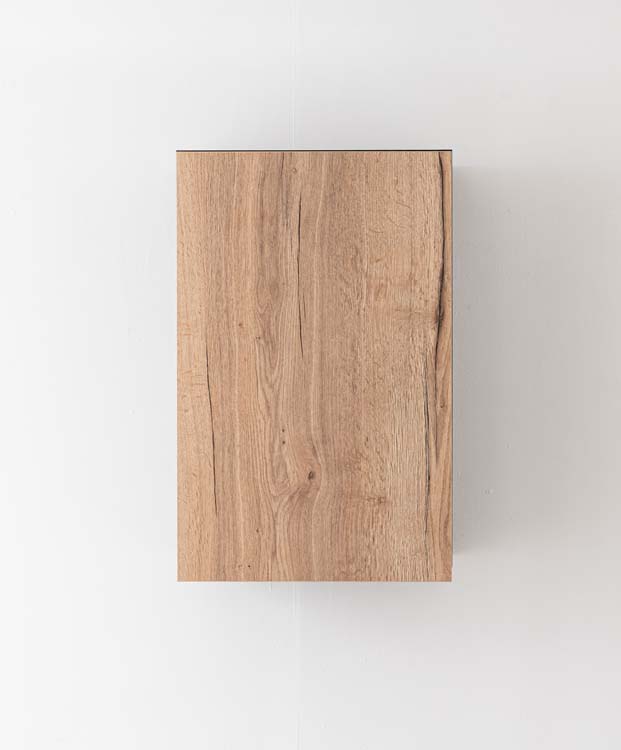 Armoire de cuisine Plenti armoire suspendue noire/aspect bois 50x78cm