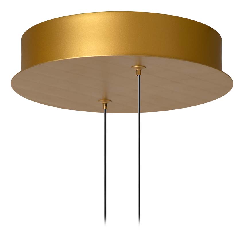 Lucide Premium Slalom - Hanglamp - LED Dimbaar - CCT - 1x80W 2200K/4000K - Koffie