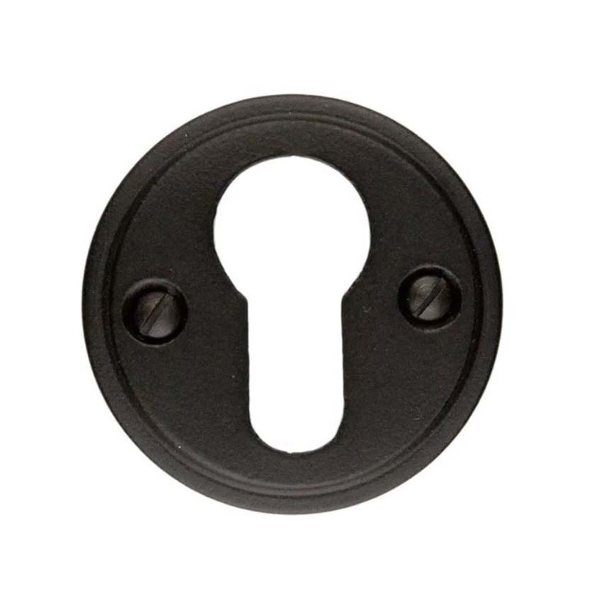 Rosace de cylindre pro Rond Retro 48 mm plat noir