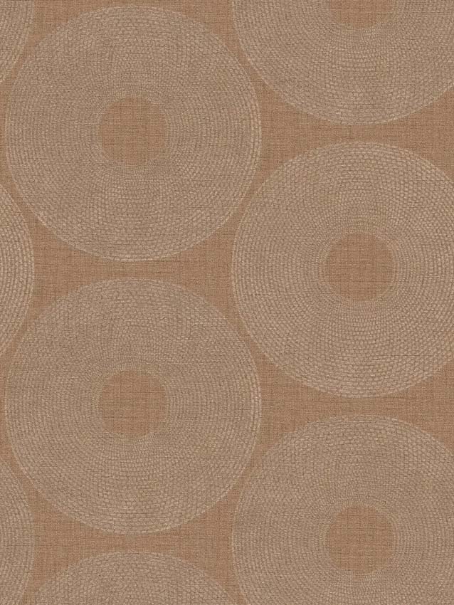 Vinyle sur papier peint intissé cercles or/brun 0,53x10m