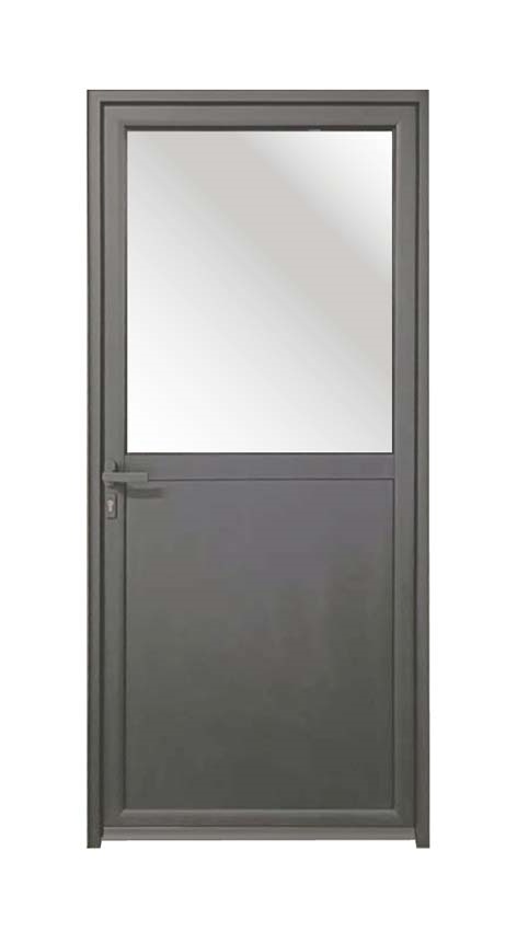 Buitendeur Tavira aluminium helder glas antraciet 960x2180mm rechts duwend