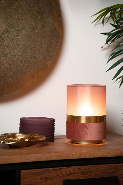 Lampe de table - rose - Ø15cm - E14 - 40W