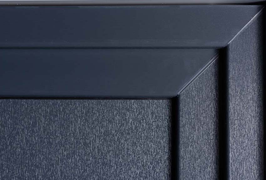 Buitendeur 4 vierkanten PVC mat glas antraciet/wit 980x2180mm linkstrekkend