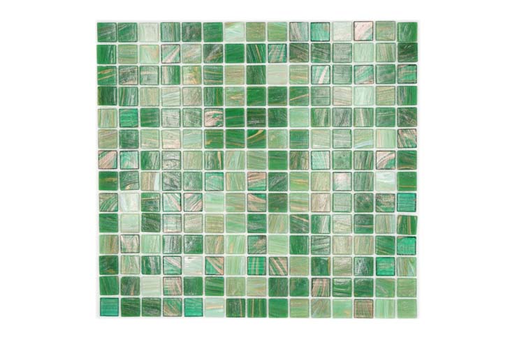 Mozaïek Goldensilk groen glanzend 32,7x30,5cm