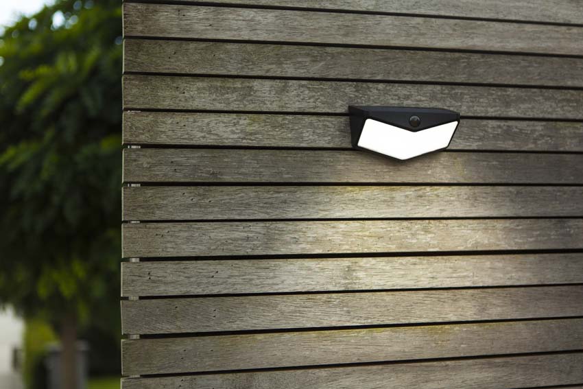 Applique murale d'extérieur Oris Solar - noir - dimmable - 3.7W - 5000K - IP44 - avec détecteur de mouvement