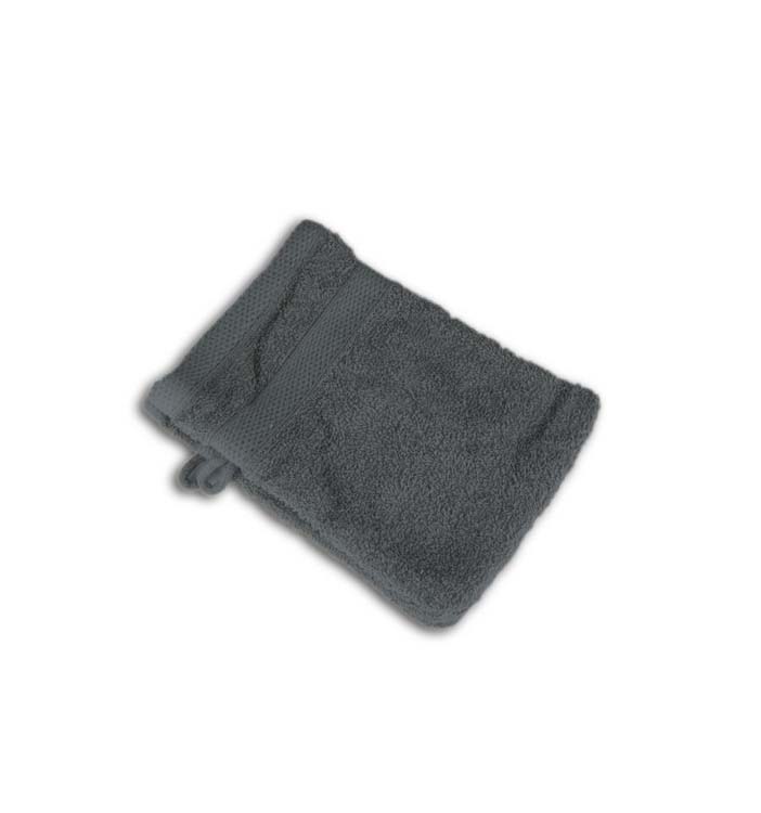 Gant de toilette Cosibel en coton anthracite 17x22cm qualité hôtelière