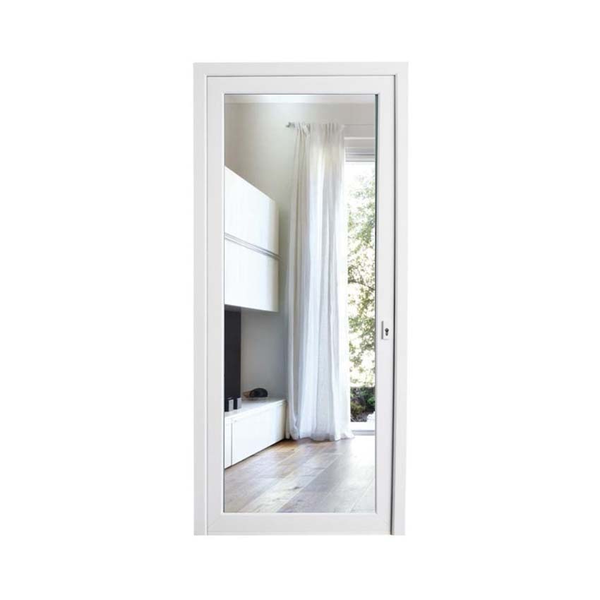 Buitendeur pvc wit 980 x 2180 mm helder glas R