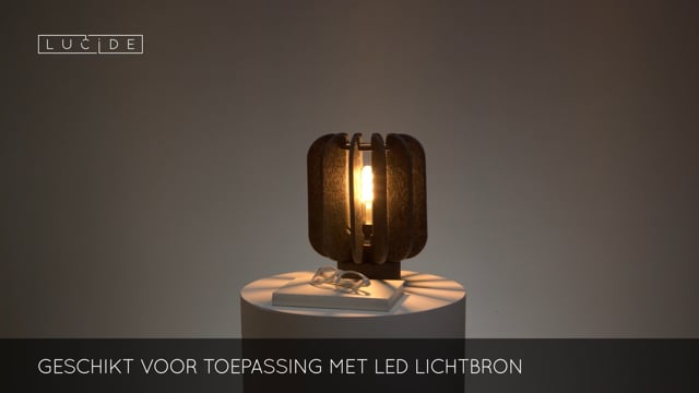 Lucide RAFAL - Lampe de table - Ø 23 cm - 1xE27 - Gris Lucide RAFAL - Lampe de table - Ø 23 cm - 1xE27 - Gris