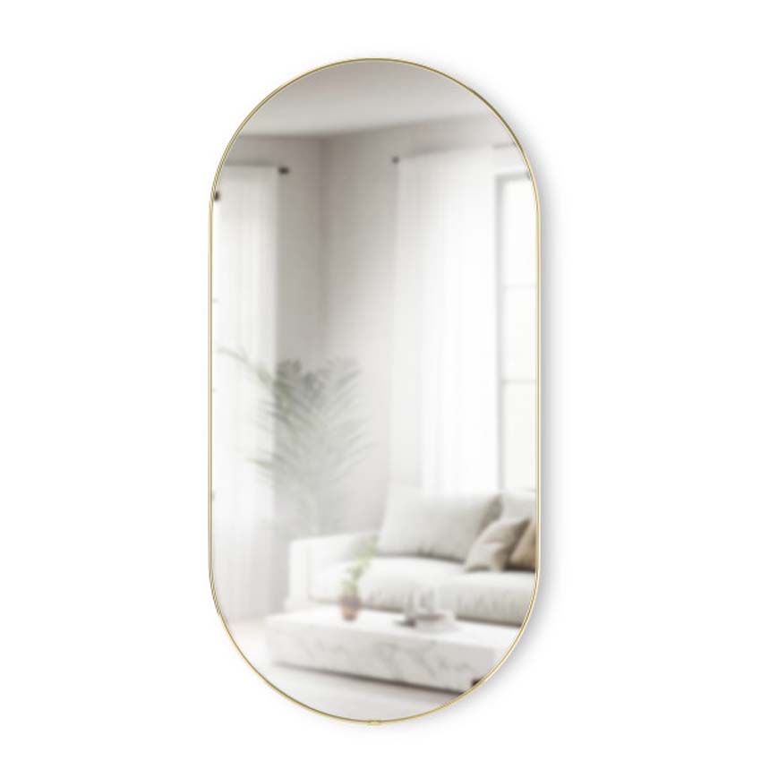 Miroir Umbra Hubba ovale cuivre 91x45cm