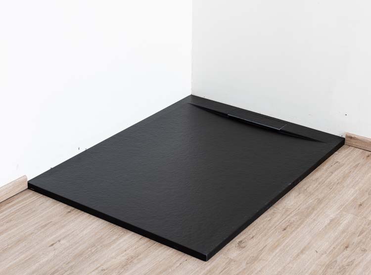 Receveur de douche Fineza composite avec gelcoat noir 140x90cm