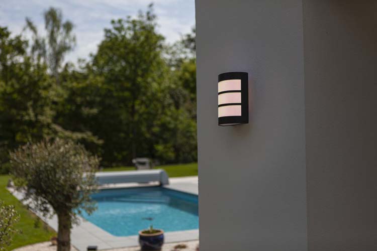 Buitenverlichting LED wandlamp donker grijs E27