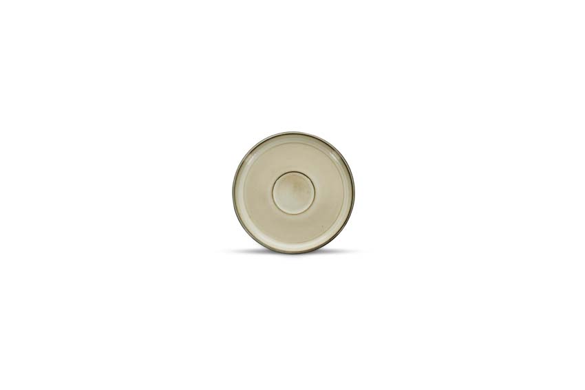 Plat Salt & Pepper Meridian en faïence beige Ø15x2cm