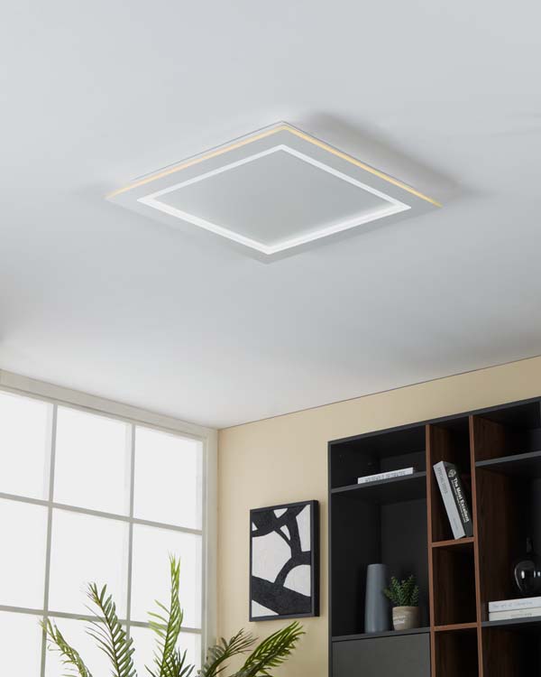 Plafonnier - blanc - 59,5x59,5cm - dimmable - LED - 1x35,5W - 2700-6500K + RGB