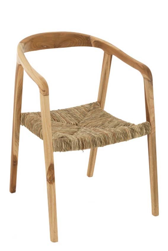 Chaise Maya en teck brun