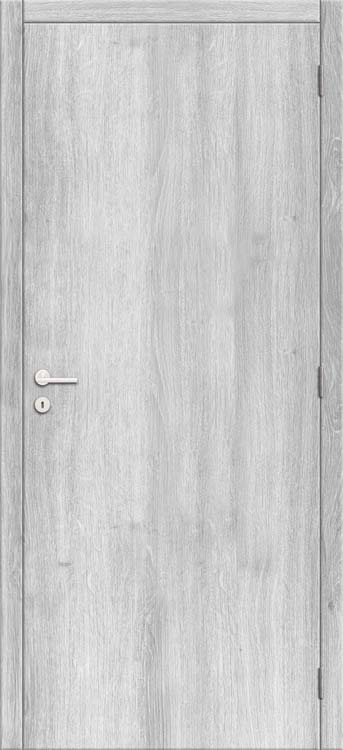 Porte intérieure complète Vintage Milo grise 201,5x83cm aggloméré tubulaire réversible + châssis 16,5cm