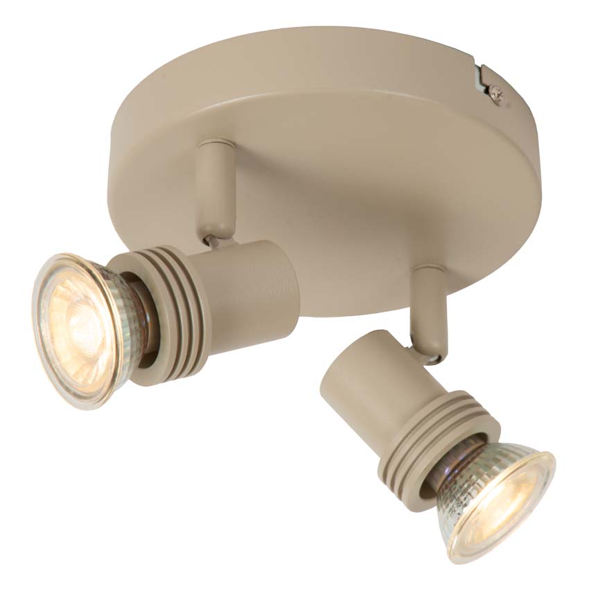Lucide Kianti - Spot de plafond - Ø10cm - 1xGU10 - Taupe