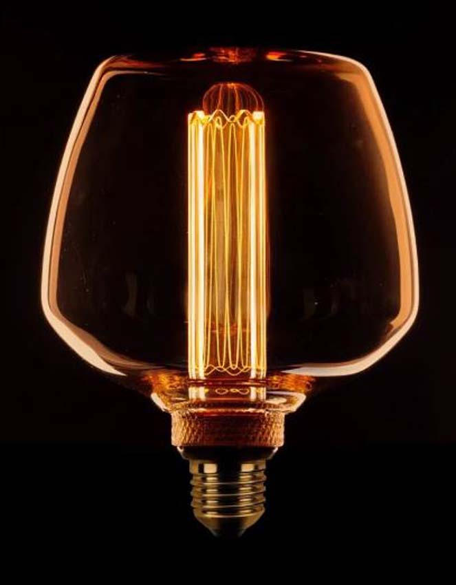 Lampe led - E27 - doré - 16/12 cm - dimmable - 5W - 20 lm - 1800K