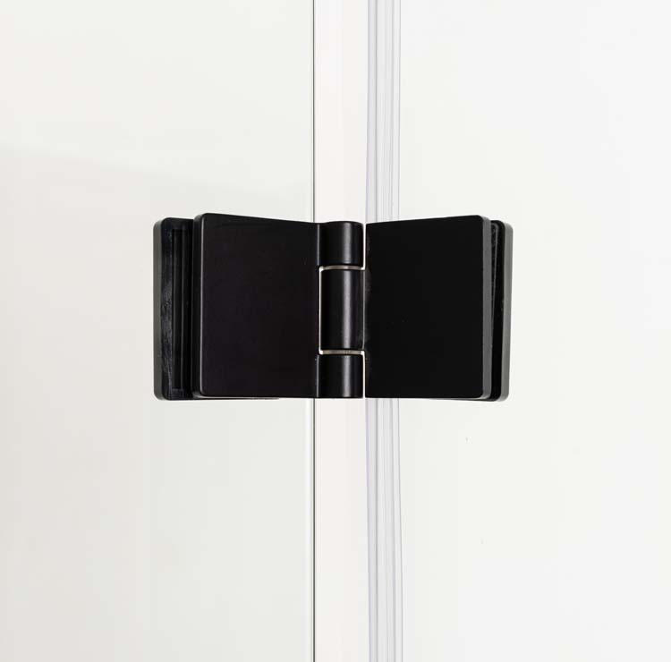 Badwand Asher zwart links/rechts 120x130cm