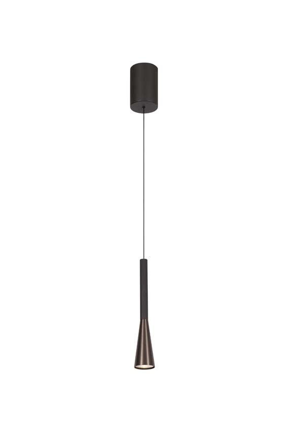 Lucide Premium Joakim - Suspension - Ø7,7cm - LED dimmable - CCT - 1x7W 2700K/4000K - Café