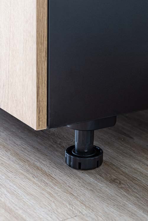 Armoire de cuisine Plenti meuble bas noir/aspect bois 120x78cm