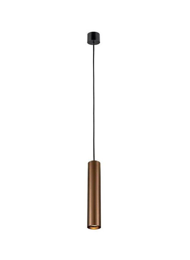 Hanglamp - zwart/geborsteld brons - Ø5,6xH184cm - dimbaar - GU10 - 1x50W