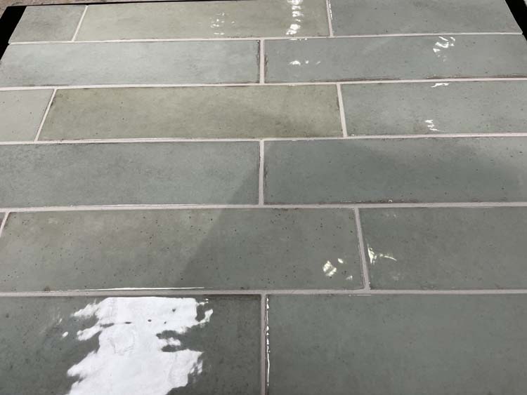 Wandtegel Beccy Seaglass glanzend mint 6x24,5cm